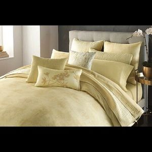 NWT Donna Karan Gold Embroidered 16x20 Pillow